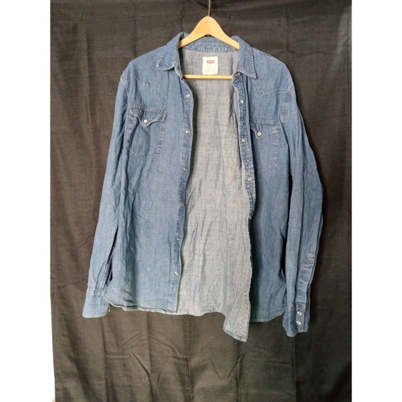 VINTAGE Levis Jacket Adult size XL EXTRA LARGE Blue Red Tab Denim Jean Coat Mens - Picture 7 of 9